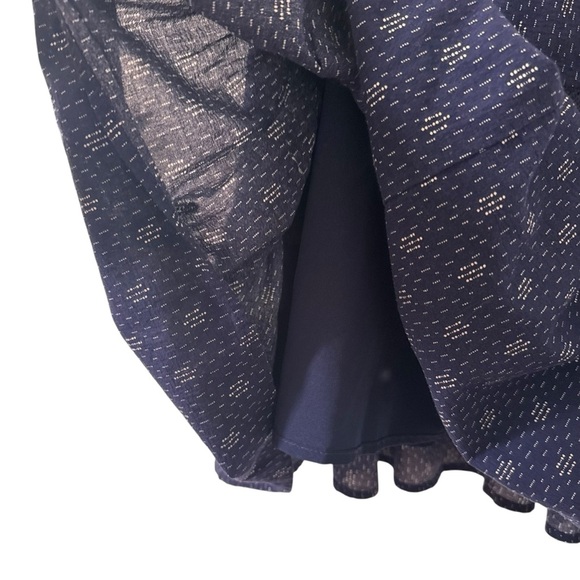 Anthropologie x Isabella Sinclair Bandera Ruffled Tunic Dress Navy Blue Size M - Picture 10 of 13